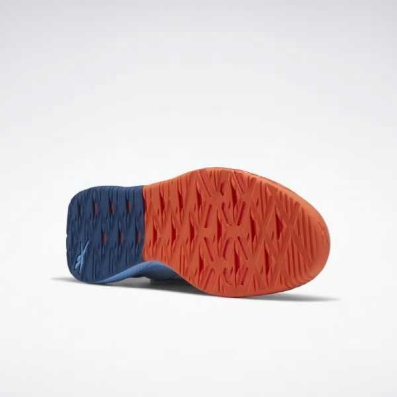 Grey / White / Blue Reebok Nanoflex Parafit TR Shoes | UHPFEYT-32